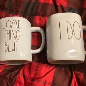 Rae Dunn Light Blue Wedding Mugs